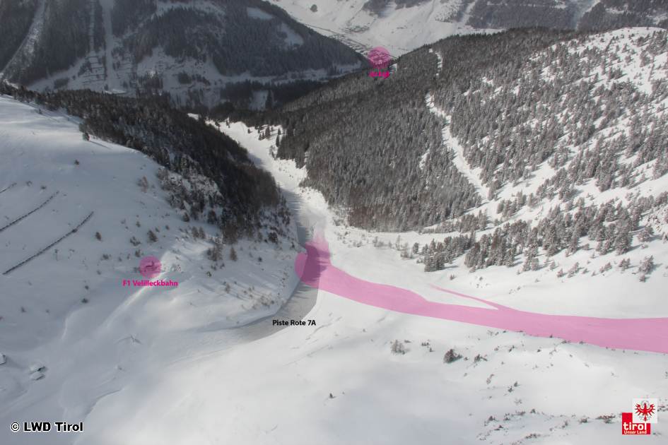 Lawinenabgang auf Skipiste in Ischgl