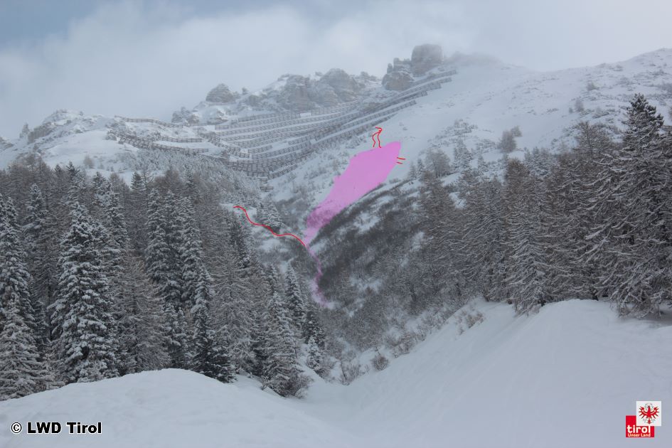 Analyse des tödlichen Lawinenunfalls unterhalb der Nockspitze (lt. Einsatzmeldung hieß es anfangs Birgitzköpfl) in den Nördlichen Stubaier Alpen
