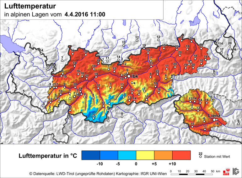 Tageszeitlicher Anstieg der Lawinengefahr bei meist schlechter Schneequalität