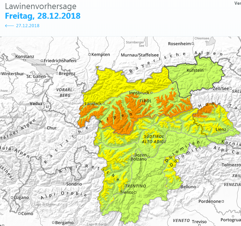 Lawinenereignisse der vergangenen Tage…