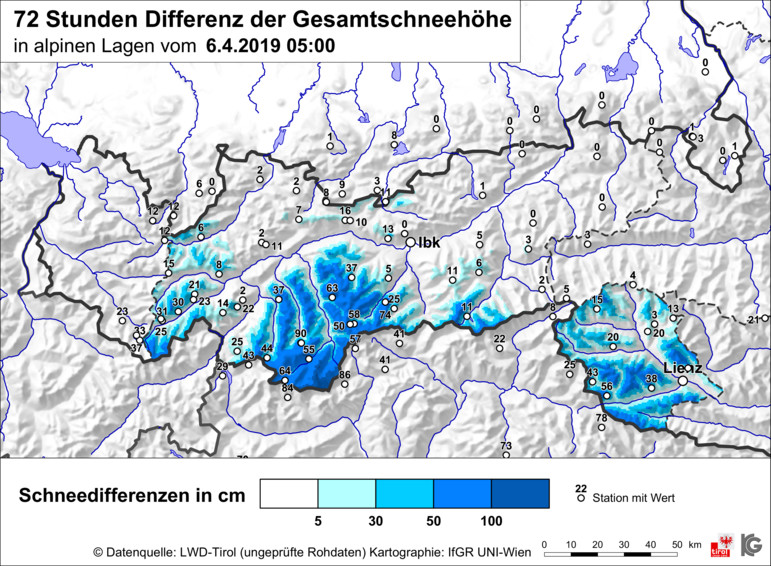 Lockerschneelawinen, frischer Triebschnee in großen Höhen und vereinzelt Gleitschnee