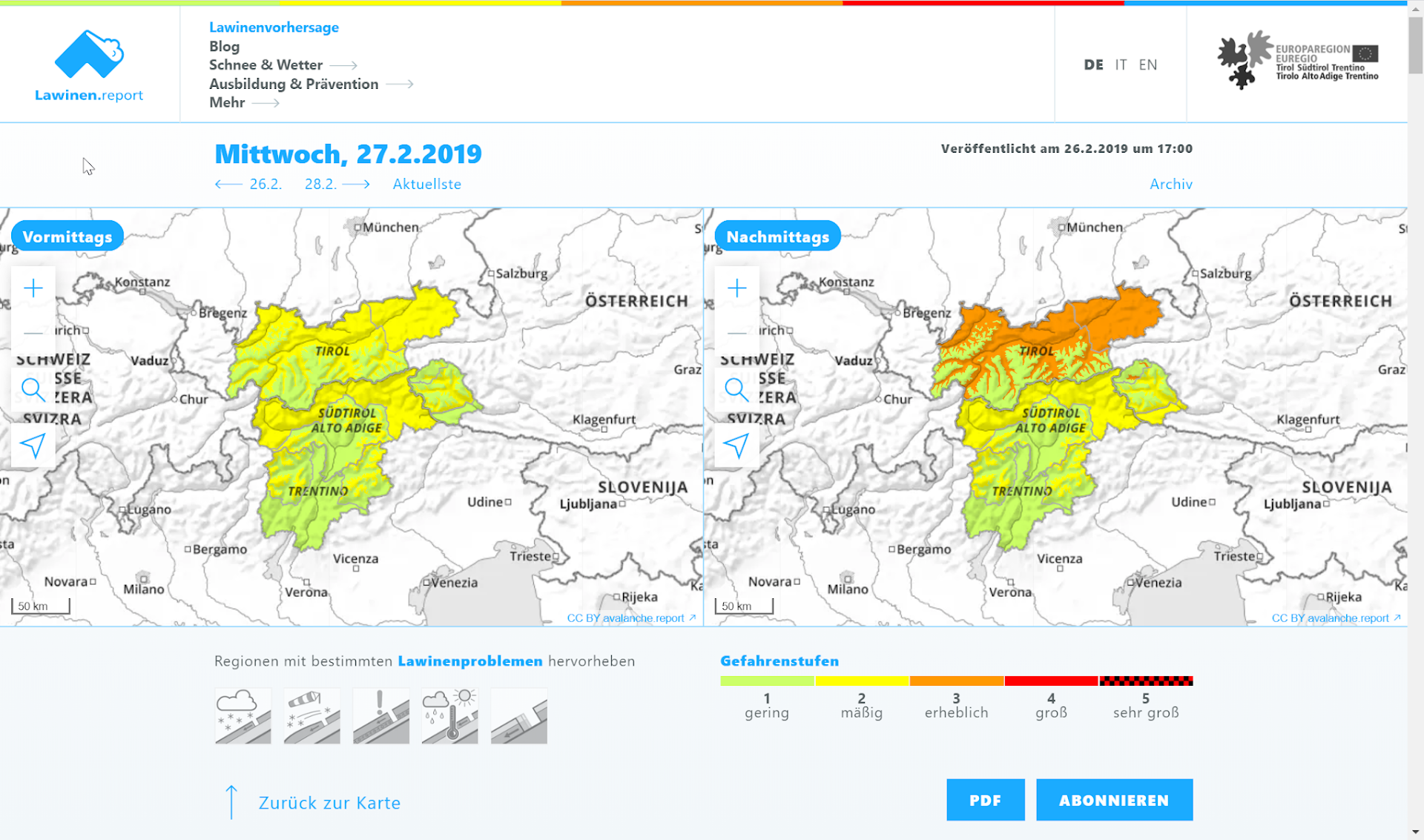Ein Weihnachtsgeschenk – Neuerungen auf lawinen.report/valanghe.report/avalanche.report!