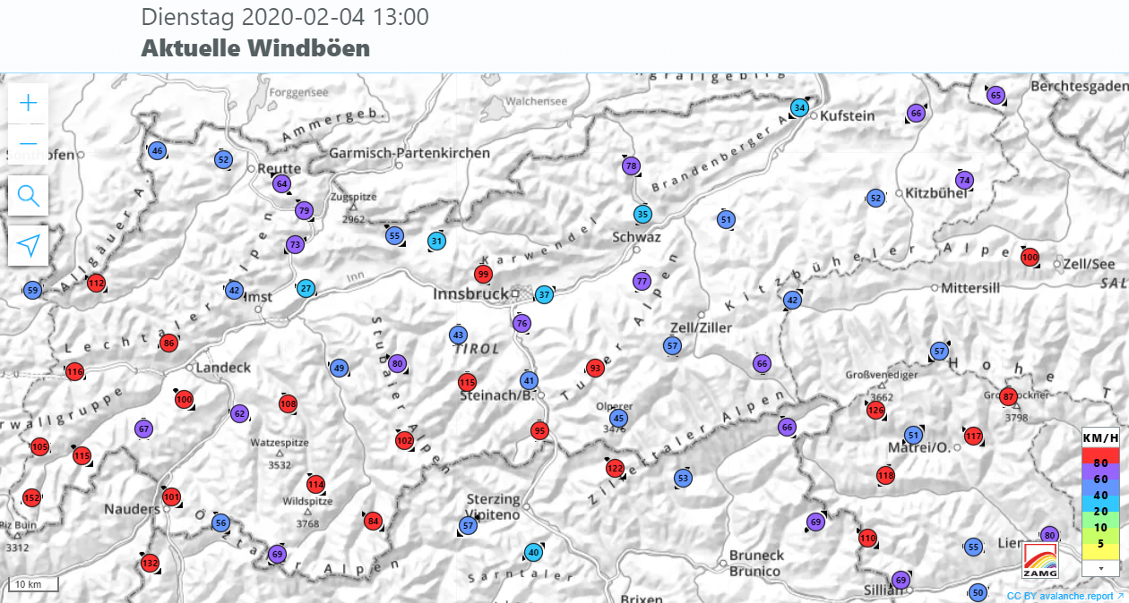 Nach Schneefall und Sturm kurzfristig heikle Situation für den Wintersportler
