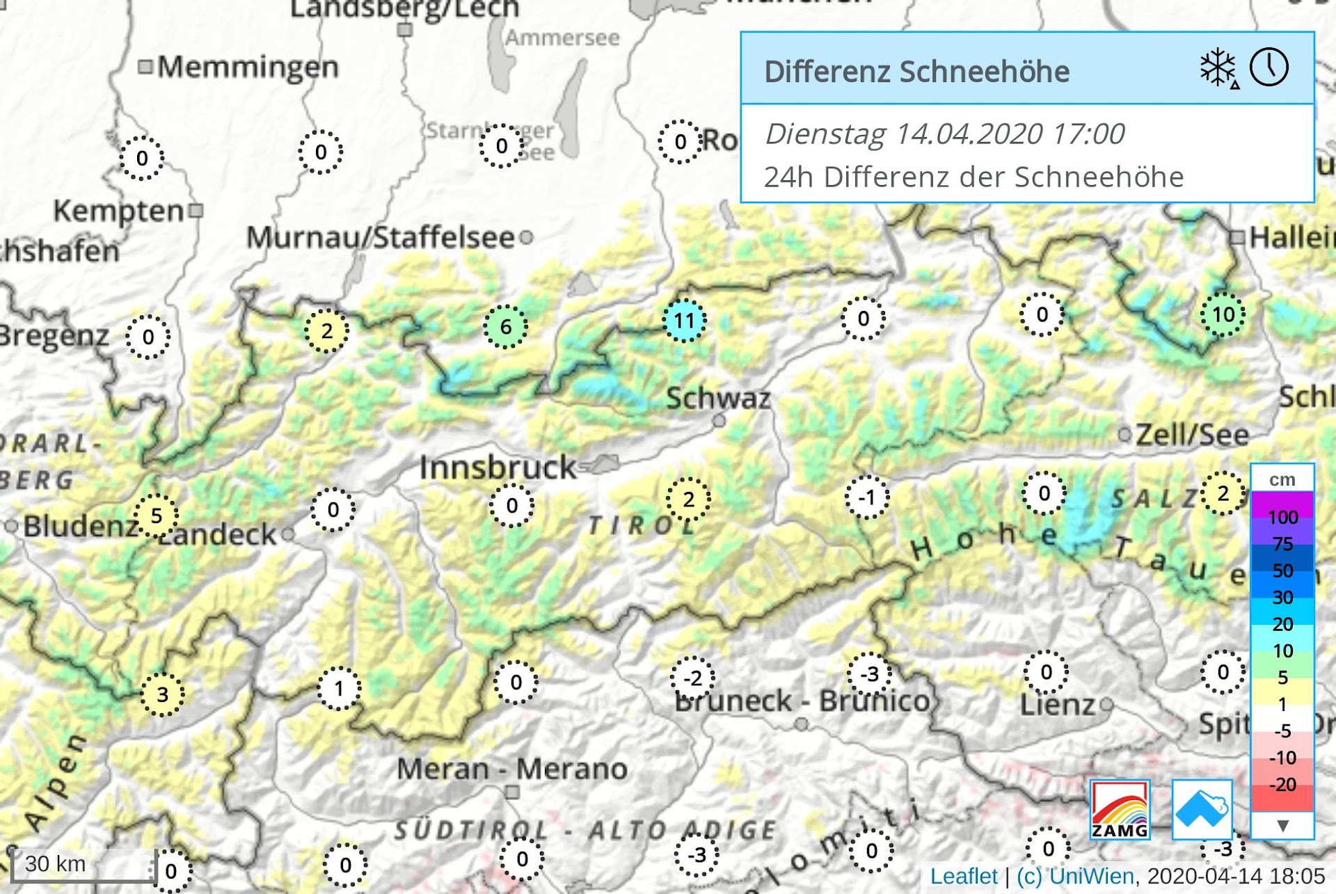 Fortschreitende Ausaperung – unverändert tageszeitlicher Gang der Lawinengefahr