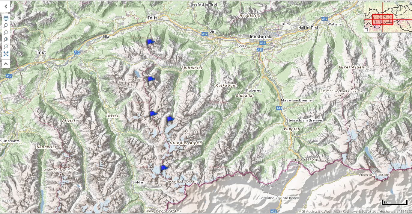 Lawinenabgänge aufgrund oberflächennaher Schwachschichten im Nordsektor in großen Höhen