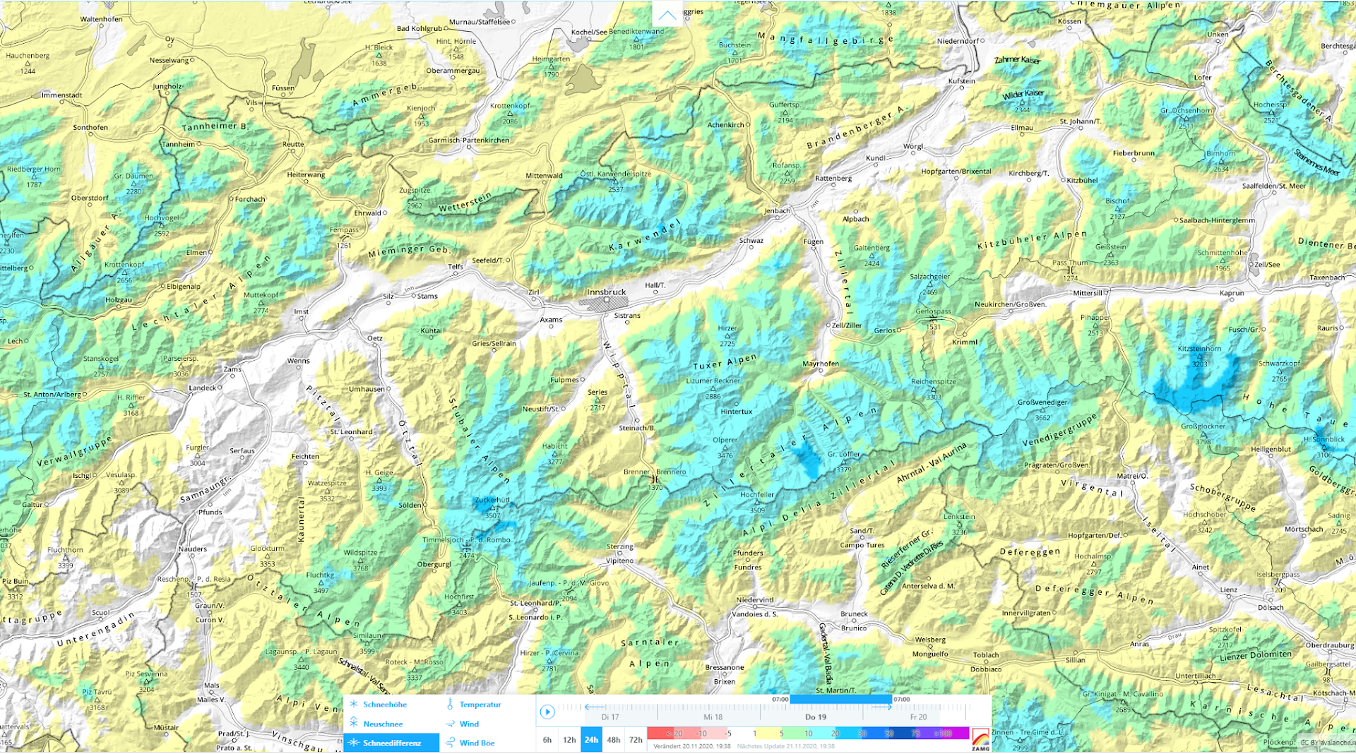 Kleinräumige Triebschneepakete im Hochgebirge – Absturzgefahr auf harten Schneefeldern