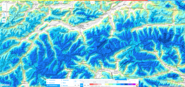 24h-Neuschnee der ersten Niederschlagsstaffel (01.11. auf den 02.11.2021) 24h-Neuschnee der ersten Niederschlagsstaffel (01.11. auf den 02.11.2021)