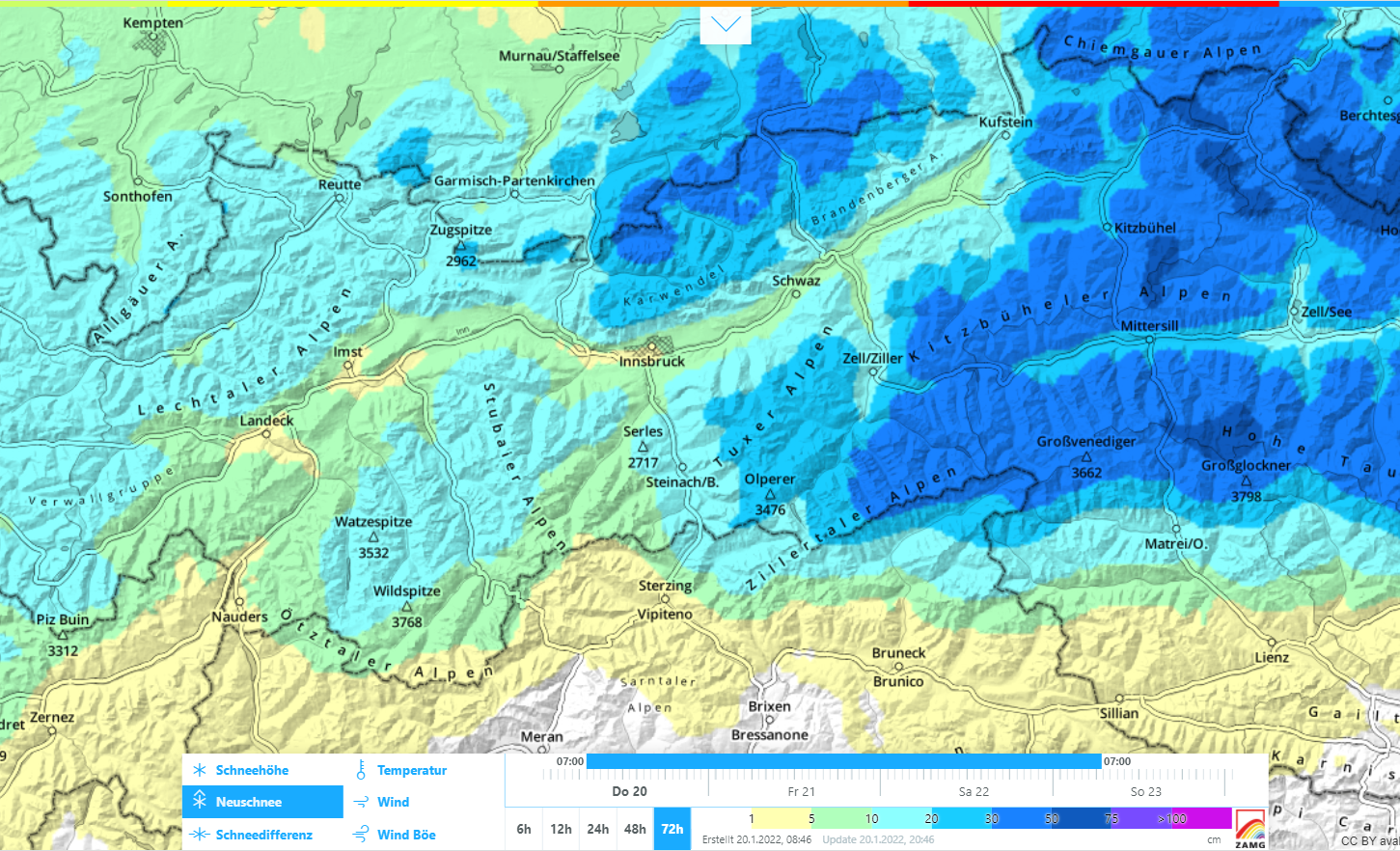 Mit Neuschnee und Wind entstehen gebietsweise gefährliche Triebschneeansammlungen. Vermehrte Gefahrenstellen in Schattenhängen sowie in Kammlagen!