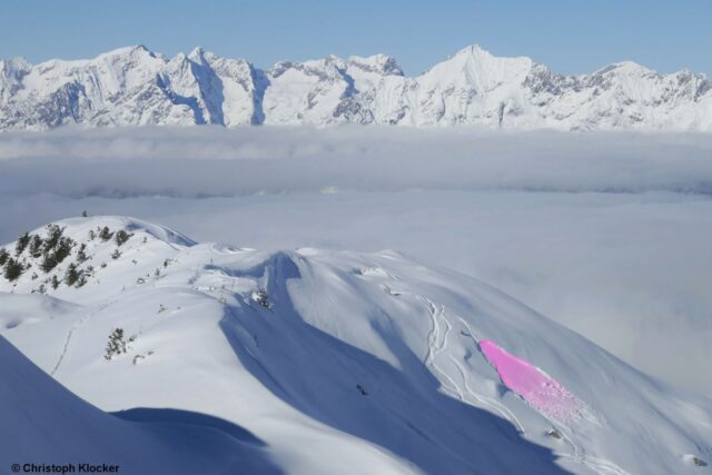 Kleines Schneebrett in den Tuxer Alpen (Foto: 23.01.2022)
