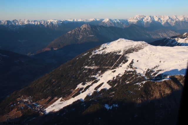 Blick vom Ausgang des Ötztals in Richtung Norden. (Foto: 25.01.2022)