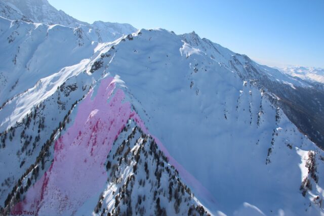 Lawinenabgang Jochgrubenkopf am 11.02.2022. Es kam niemand zu Schaden (Foto: 14.02.2022)