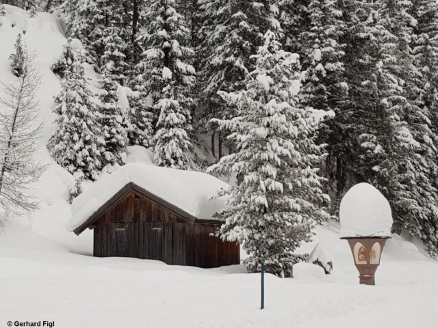 Am winterlichsten schaut es derzeit im südlichen Osttirol aus. (Foto: 24.01.2023)