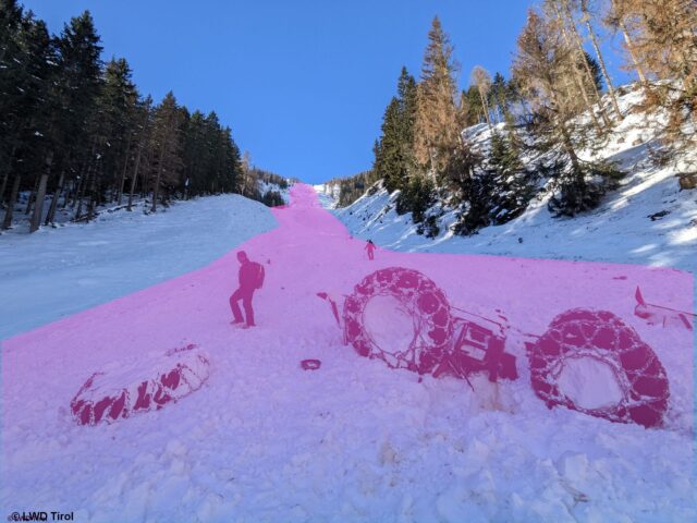 Liegepunkt des Traktors. (Foto: 07.02.2023)