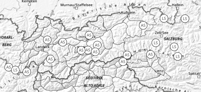 Die bei uns während der vergangenen 10 Tagen eingelangten Meldungen über Oberflächenreif (inkl. 09.03.2023)