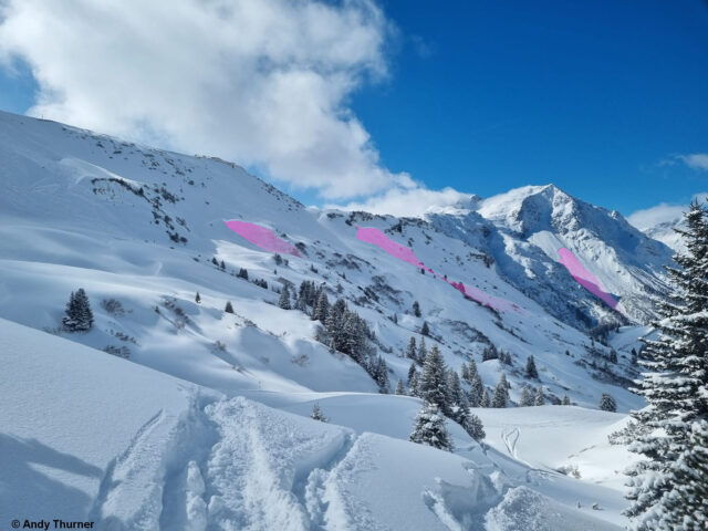 Lawinenabgänge bei Lech. (Foto: 28.03.2023)