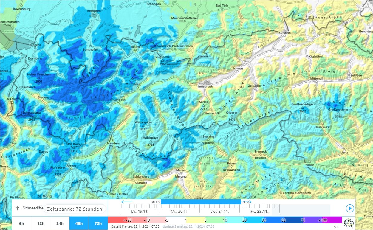 48h Neuschneemenge