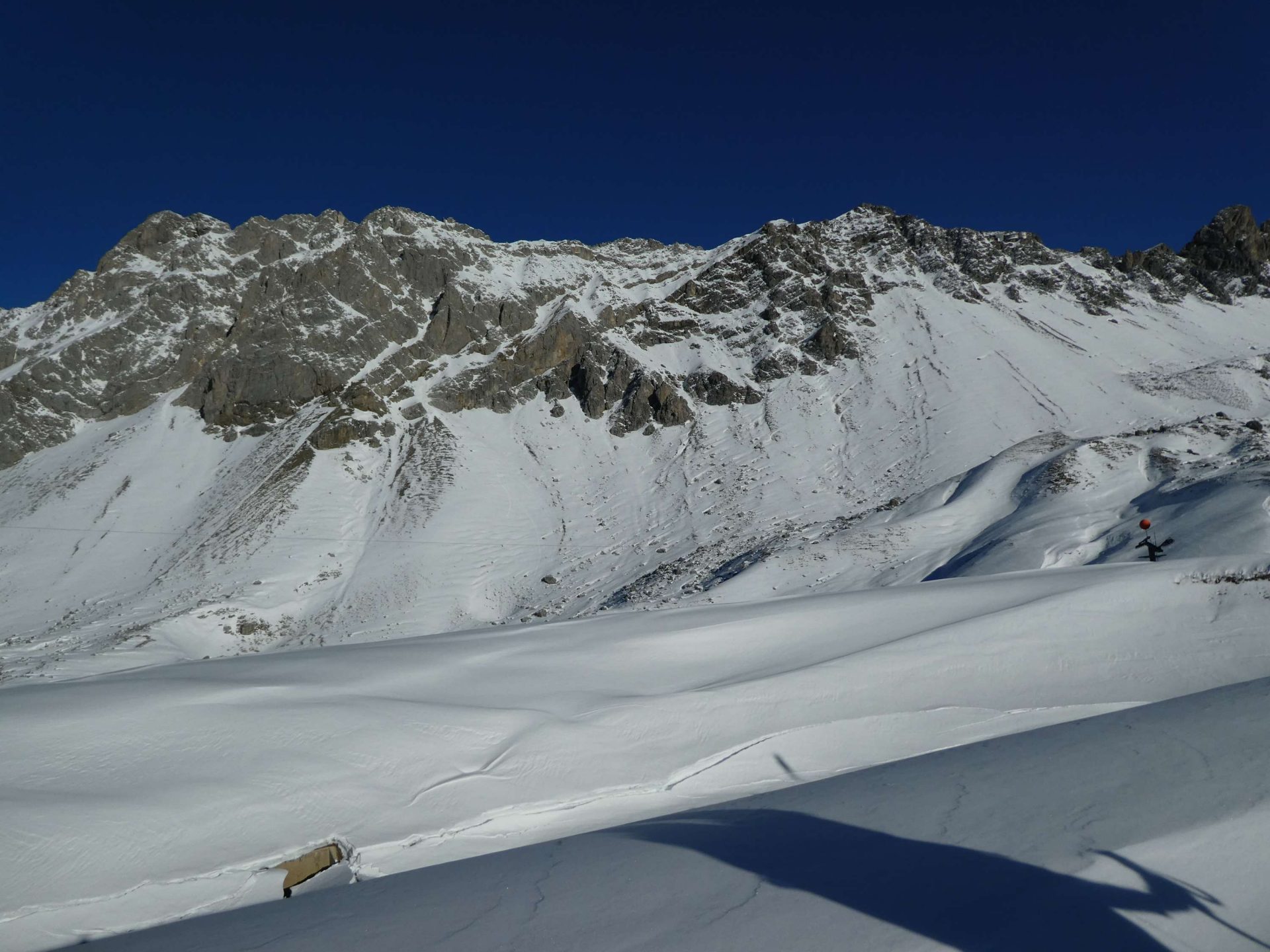 Die für Wintersport vergleichsweise besten Bedingungen waren im Arlberggebiet zu finden (© Barbara Fink, 30.11.2024)