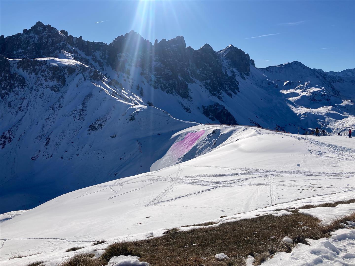 Kleines Schneebrett in der Axamer Lizum. (© Manuela Oberauer, 01.12.2024)
