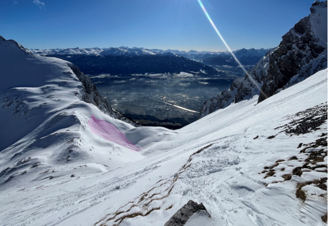 Foto vom 02.02., welches zufällig die Unfalllawine zeigt (© Maximilian Meiselberger)