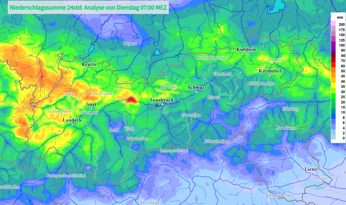 Niederschlagsanalyse vom 27.10.2025: Am meisten Niederschlag fiel im Westen des Landes © Wetterbox