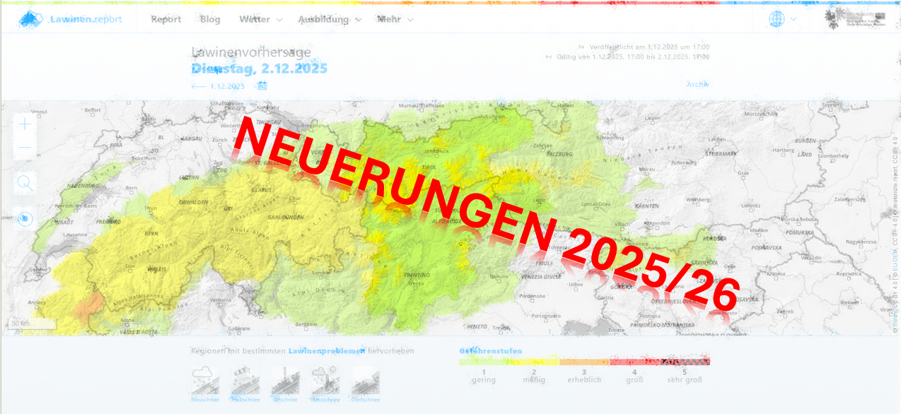 NEWS in Avalanche Bulletins for 2025/26 season