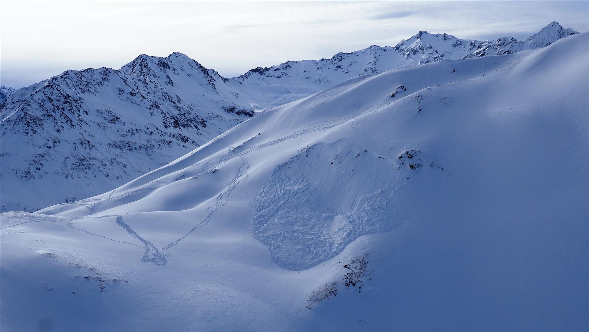Fernauslösung am Knödelkopf in der Region "Verwallgruppe Mitte" (© LWD Tirol, 13.01.2026)