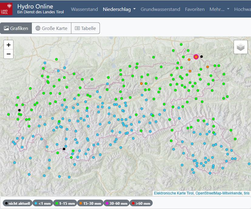 Niederschlagsverteilung der Warmfront vom 12.01.2026