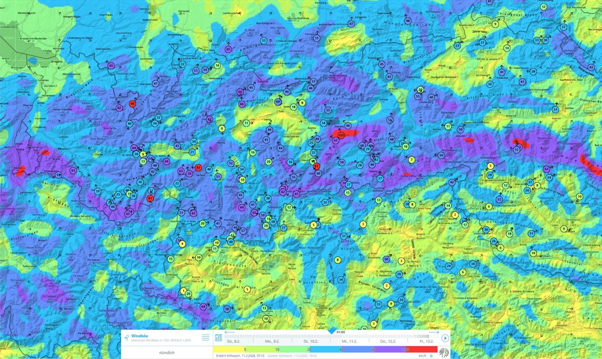 Teils stürmischer Wind aus westlichen Richtungen sorgte für Schneeverfrachtung und neuen, teils störanfälligen Triebschneepaketen.