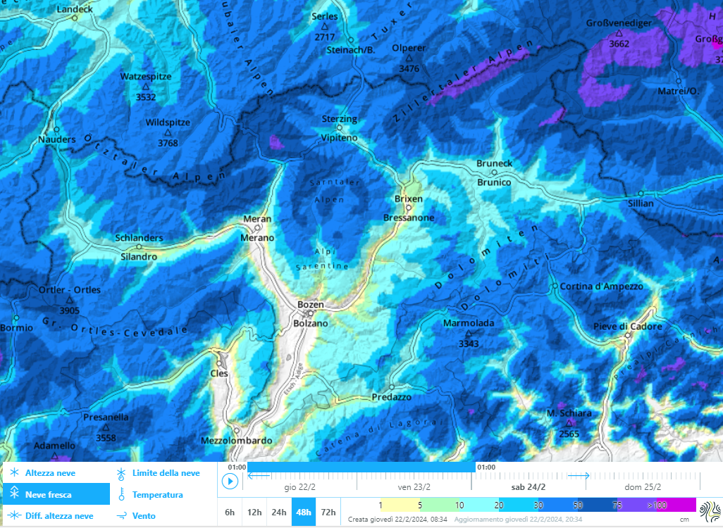 Forte aumento del pericolo di valanghe con una perturbazione di Stau da sud